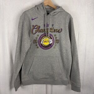 Los Angeles Lakers Nike 2020 NBA Finals Champions Locker Room Hoodie Medium NWOT